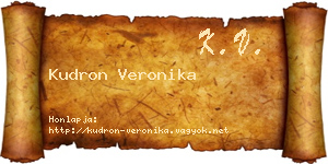 Kudron Veronika névjegykártya